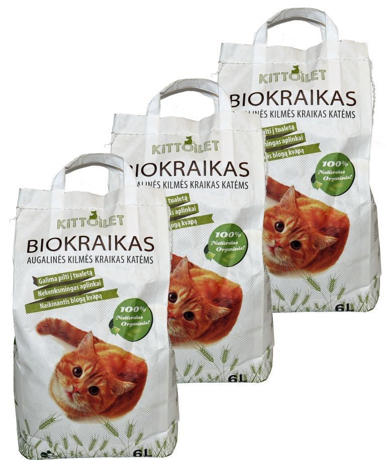 BIOKRAIKAS - augalinės kilmės kačių kraikas