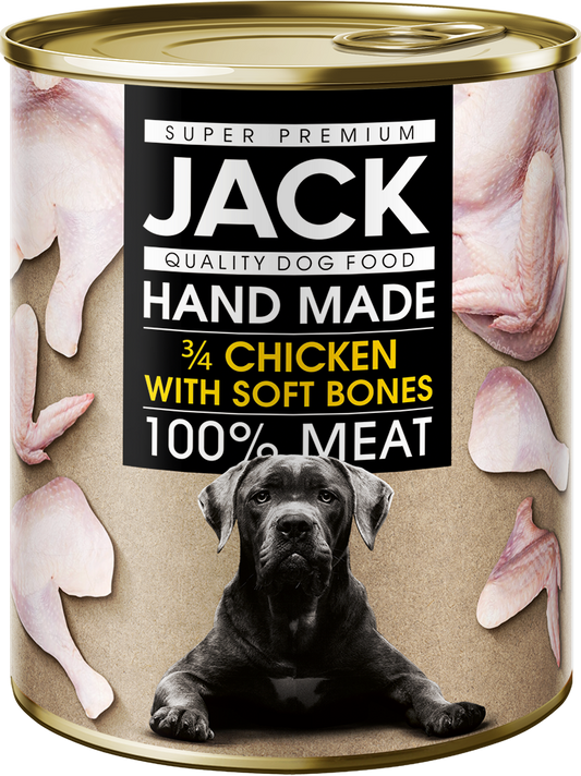 JACK CANNED DOG FOOD 3/4 CHICKEN, konservai su vištiena šunims