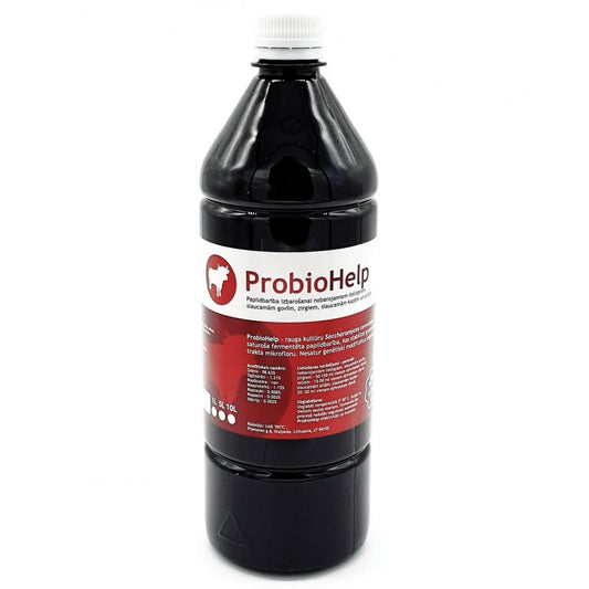 PROBIOHELP, dietinis paašaro papildas penimiems galvijams, melžiamoms karvėms, veršeliams, arkliams, ožkoms ir avims virškinamojo trakto mikrofloros stabilizavimui