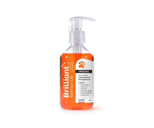 BRILLIANT SALMON OIL 100%, lašišų aliejus šunims, 300 ml