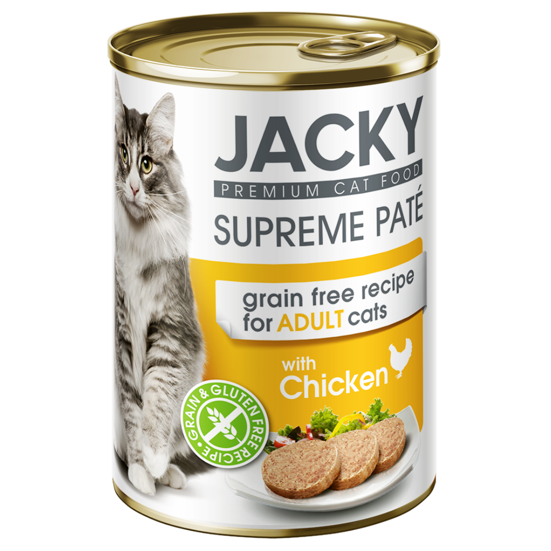 JACKY CAT PREMIUM PATÉ CHICKEN, paštetas su vištiena katėms