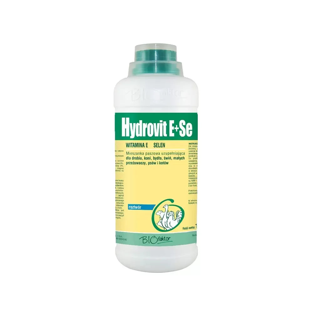 HYDROVIT E+Se, pašaro papildas ūkiniams ir naminiams gyvūnams, 1 L