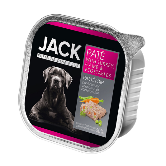 JACK TURKEY, GAME & VEGETABLES PATE , kalakutienos, žvėrienos ir daržovių paštetas šunims