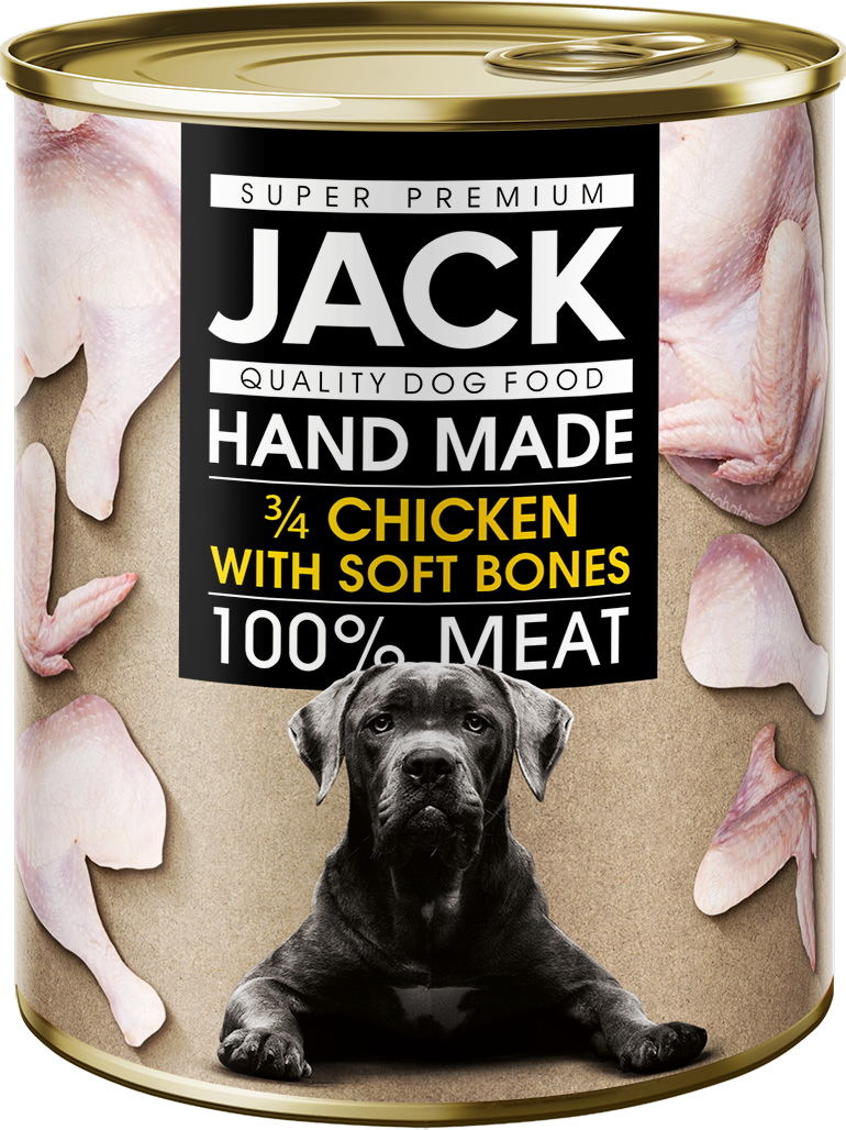 JACK CANNED DOG FOOD 3/4 CHICKEN, konservai su vištiena šunims