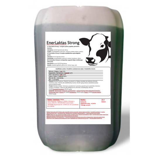 ENERLAKTAS STRONG – energinis pašaro papildas pieninėms karvėms, 25 l