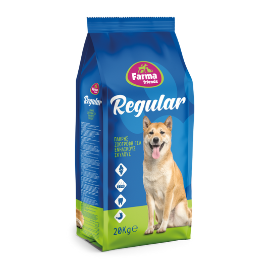 FARMA REGULAR, complete feed for adult dogs with chicken and fish 20 kg