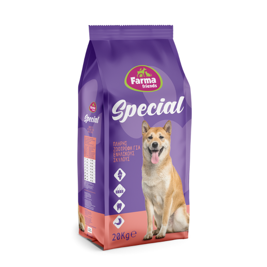 FARMA SPECIAL, complete feed for adult dogs with chicken and fish, 20 kg