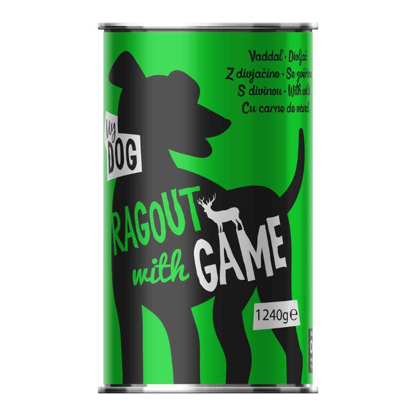 MYDOG CANNED GAME, konservai su žvėriena šunims, 1,240 kg