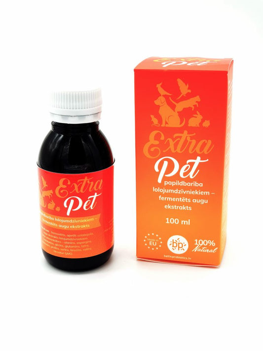 EXTRAPET, dietinis pašaro papildas virškinimo sistemai šunims, katėms, triušiams ir graužikams, 100 ml
