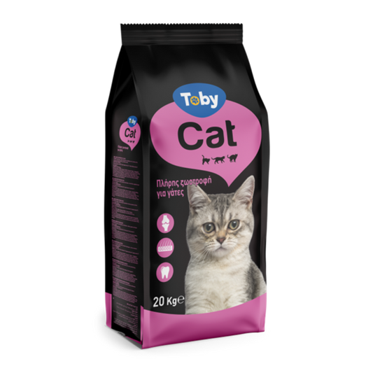 TOBY CAT STERILIZED, visavertis premium pašaras sterilizuotoms katėms su vištiena 20 kg