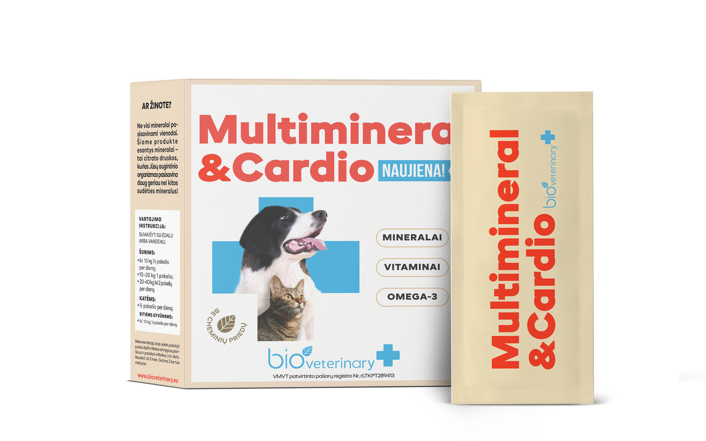 BIOVETERINARY ENERGY &amp; HEART, feed supplement for improving heart function, for dogs and cats