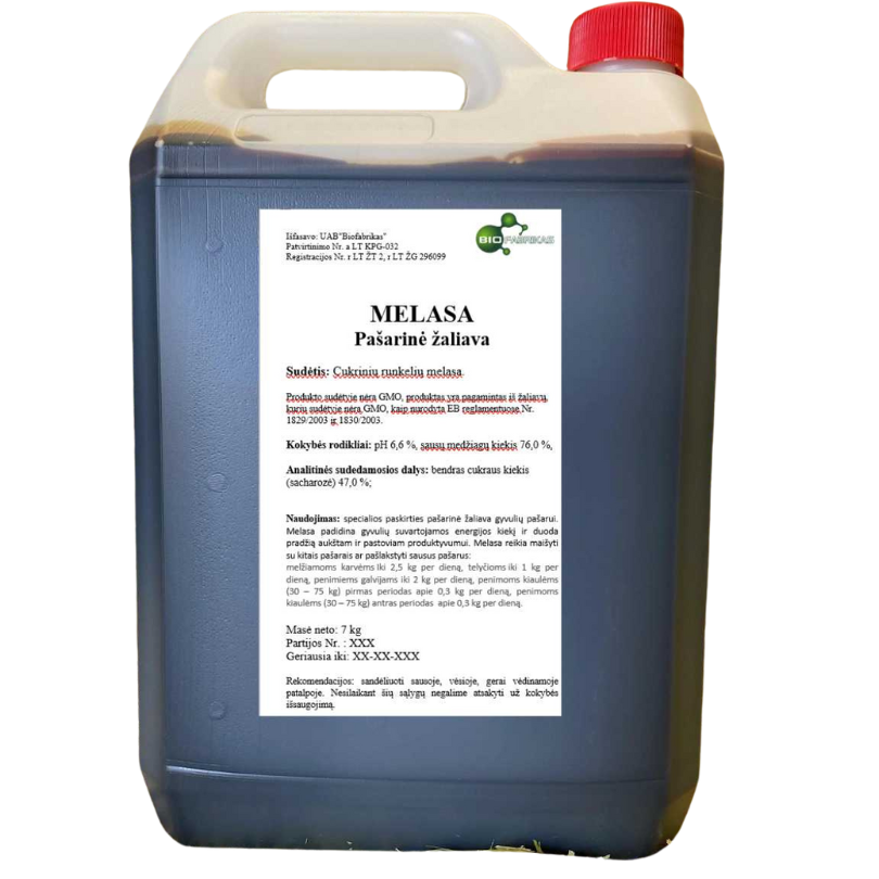 MOLASSES, feed raw material, 7 - 25 kg